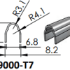Stainless steel capping track no leg 2375mm. Track 7