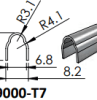 Stainless steel capping track no leg 2375mm. Track 7