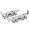 Adjustable sliding screen door s/steel hanger & roller.