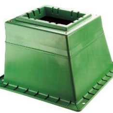 Pillar box base with brass inserts green CABPBB-G-IM-SDI