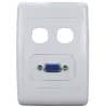 Plate a-class 2 gang w/2 plugs & db9f MAT05MM-WP57