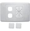 Plate a-class 2g w/2 plugs & cable port MAT05MM-WP62
