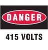Danger 415v label 110x90mm 5pk MMS-DAN415