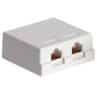 Socket dual cat5e surface mount box CAB42S88AWHK