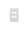 Plate grid & surr 4g std white CLI2034VHWE