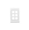 Plate grid & surr 6g std white CLI2036VHWE