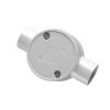 Junction box round shallow pvc 20mm 2way CLI240/20/2GY