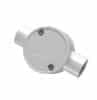 Junction box round shallow pvc 25mm 2way CLI240/25/2GY