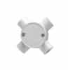 Junction box round shallow pvc 25mm 4way CLI240/25/4GY