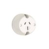 Surface socket 3pin 15a 250v white CLI413/15WE
