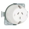 Surface socket 3pin 10a 250v white CLI413WE
