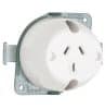 Surface socket 3pin 10a 250v white CLI413WE