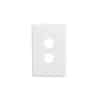 Plate cover 2 gang brushed aluminium CLIC2032CBA