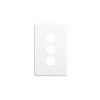Plate cover 3 gang brushed aluminium CLIC2033CBA