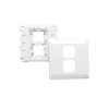 Plate grid & cover 2g pvc squ plt white CLIP2032/2VHWE