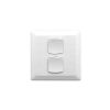 Switch 2g 10a pvc square plt white CLIP2032/2VAWE
