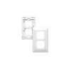 Plate grid & cover 2g pvc white CLIP2032VHWE