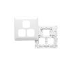 Plate grid & cover 3g pvc squ plt white CLIP2033/2VHWE