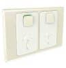 Skin socket switch horiontal double CLIS3025CCE