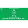 Medilec sign body protected wht on green CLISIGN/BPA