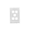 Clipsal 2000 Series 2035VHWE 5 Gang Flush Surround and Grid Plate, 116mm L x 76mm W x 13mm H, White Electric