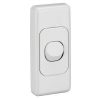 Clipsal 2030WE 2000-Series 1 Pole 1 Gang Rocker Switch, 250VAC, 10A, White Electric
