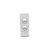 Clipsal 2032AWE 2000-Series 1 Pole 2 Gang Rocker Switch, 250VAC, 10A, White Electric