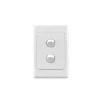 Clipsal 2032VAWE 2000-Series 1 Pole 2 Gang Rocker Switch, 250VAC, 10A, White Electric
