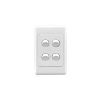 Clipsal 2034VAWE 2000-Series 1 Pole 4 Gang Rocker Switch, 250VAC, 10A, White Electric