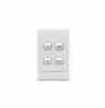 Clipsal 2034VAWE 2000-Series 1 Pole 4 Gang Rocker Switch, 250VAC, 10A, White Electric