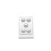 Clipsal 2035VAWE 2000-Series 5 Gang Rocker Switch, 250VAC, 10A, White Electric