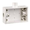 Clipsal 238AWE White Electric PVC 1 Gang Rectangle Mounting Box, 115mm W x 74mm L