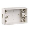 Clipsal 238WE White Electric PVC 1 Gang Rectangle Mounting Box, 115mm W x 74mm L