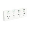 Clipsal 3015/4-VW Iconic Power Point Quad Switch Socket Outlet Power Point