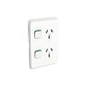 Clipsal 3025VVW Iconic Power Point Twin Switch Socket Outlet Power Point