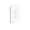 Clipsal 3042V44-VW Iconic Switch Vertical 2 Gang 1/2w 10ax 250v Ip44