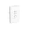 Clipsal 3042V44-VW Iconic Switch Vertical 2 Gang 1/2w 10ax 250v Ip44
