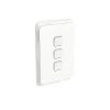 Clipsal 3043V44-VW Iconic Switch Vertical 3 Gang 1/2w 10ax 250v Ip44