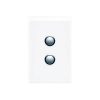 Clipsal 4062PBLPW Pure White PVC 2 Gang LED Push Button Switch, 250V, 20A