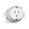 Clipsal 413WE 1 Pole 3 Pin Socket Outlet, 250VAC, 10A, White Electric
