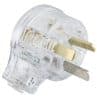 Clipsal 418STR Transparent Plastic 3 Pin Plug Top, 250V, 10A