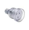 Clipsal 438S15TR 1 Gang Standard 3 Pin Flexible Cord Extension Socket, 250V, Transparent