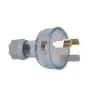 Clipsal 439STR Transparent Plastic 3 Pin Plug Top, 250V, 10A