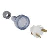 Clipsal 492/32TR Transparent Plastic 2 Pin Plug Top, 32V, 15A