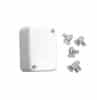 Clipsal 554J4WE 554-Series PVC Rectangular Junction Box With Screwed Lid, 1 Earth And 3 Active Connector, 86mm H x 45mm W x 58mm D, White
