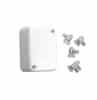 Clipsal 554J4WE 554-Series PVC Rectangular Junction Box With Screwed Lid, 1 Earth And 3 Active Connector, 86mm H x 45mm W x 58mm D, White