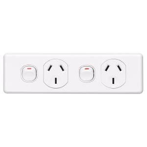 Clipsal C2016/2WE Classic C2000 Series Power Point 3 Pin General Purpose Outlet Socket Switch Power Point 1 Clipsal C2016/2WE Classic C2000 Series Power Point 3 Pin General Purpose Outlet Socket Switch Power Point