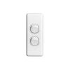 Clipsal C2032AWE Classic C2000-Series 1 Pole 2 Gang Rocker Switch, 250VAC, 10A, White Electric