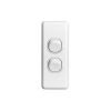 Clipsal C2032AWE Classic C2000-Series 1 Pole 2 Gang Rocker Switch, 250VAC, 10A, White Electric