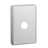 Clipsal Classic C2000 Series C2031CBA 1 Gang Switch Plate Cover, 116mm L x 76mm W x 11mm H, Brushed Aluminum